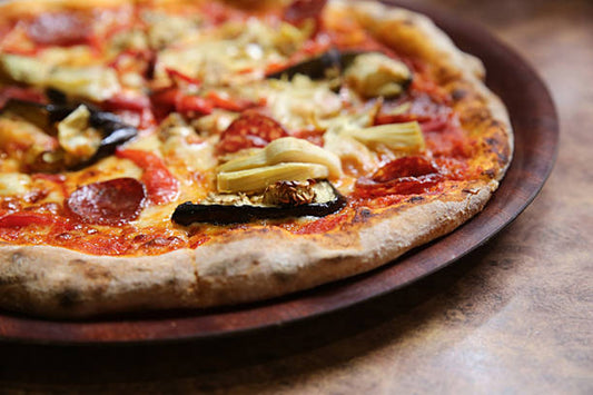Crispy woodfired pizza
